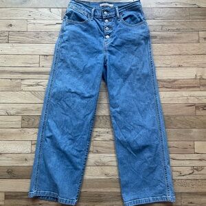 Levi’s High Rise Cropped Wide Leg Jeans
